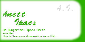 anett ipacs business card